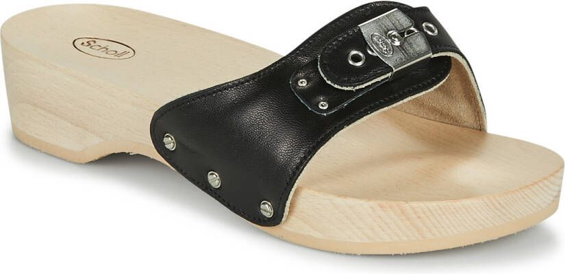 Scholl Pescura Heel Suede Dames Muiltjes Cognac - Ergonomisch En Stijlvol
