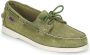 Sebago Handgemaakte Groene Leren Bootschoenen Green Heren - Thumbnail 2