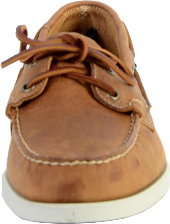 Sebago Docksides Portland Bruin Leren Bootschoenen Brown Heren - Foto 5