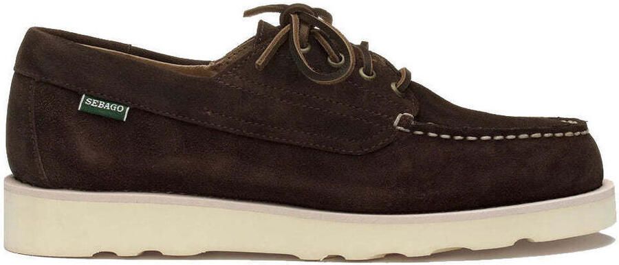 Sebago Donkerbruine Suède Veterschoenen Brown Heren - Foto 2