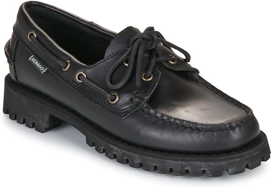 Sebago Zwarte Waxy Loafer Damesschoenen - Foto 6