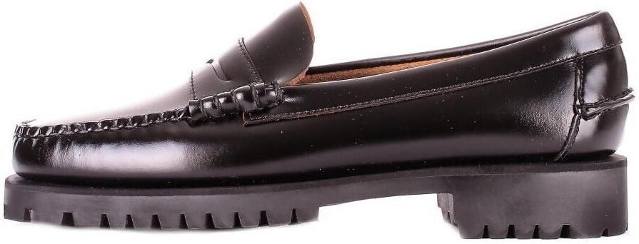 Sebago Zwarte leren platte schoenen voor het winterseizoen Black Dames - Foto 6
