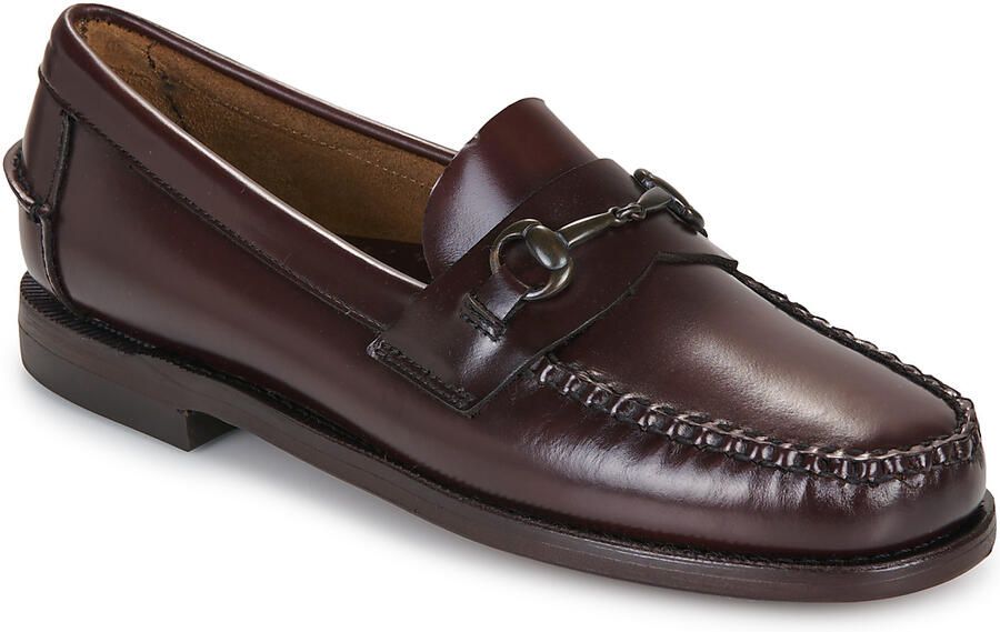 Sebago Klassieke leren mocassin met leren zool Brown Dames