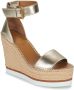 See By Chloé SEE BY CHLOE Glyn High Sandalen Met Sleehak Dames Goud - Thumbnail 2