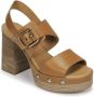 See by Chloé Bruine Klomp Sandalen met Verstelbare Band Bruin Dames - Thumbnail 3