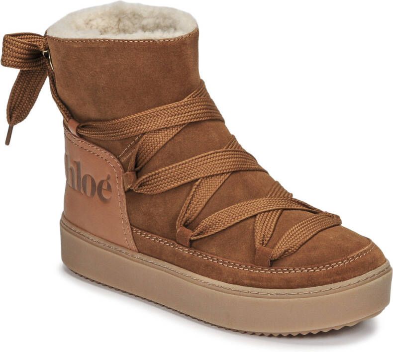 See by Chloé charlee laarzen bruin sb35151a-14210 - Schoenen.nl