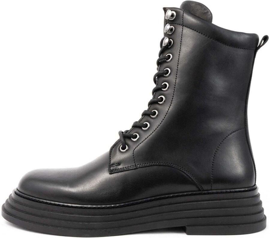Sergio Moretti Zwarte Leren Enkellaarsjes - Foto 3