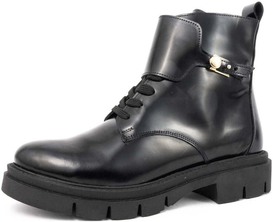 Sergio Moretti Casual Zwarte Enkellaarsjes