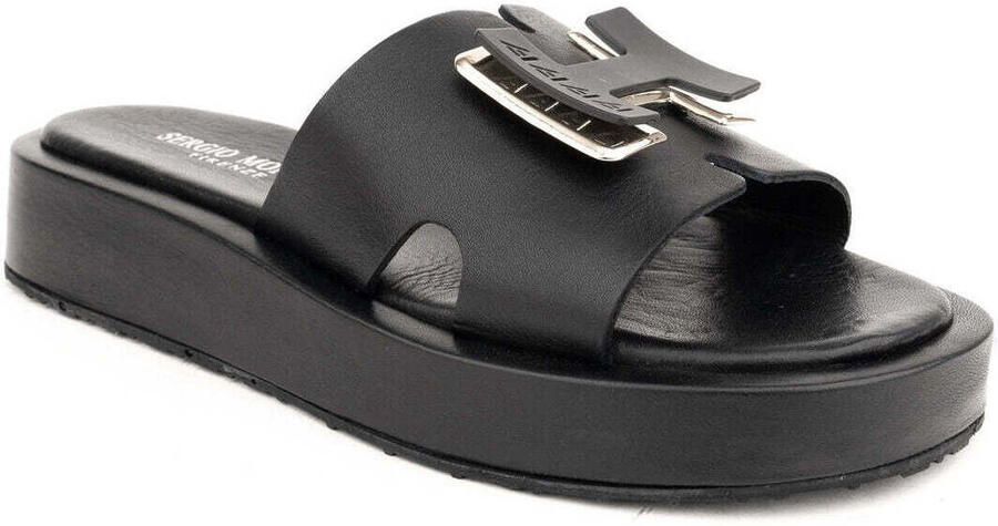 Sergio Moretti zwarte casual open slippers - Foto 3