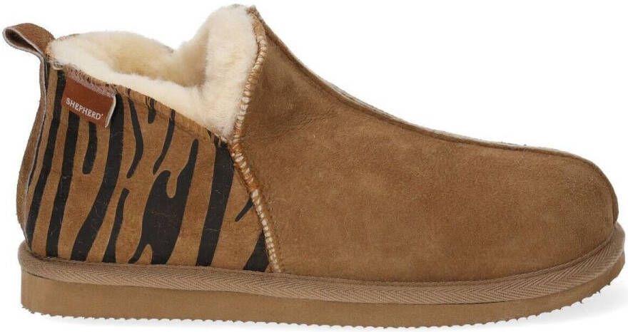 SHEPHERD OF SWEDEN Annie slippers Dames Sloffen Bruin Tiger - Foto 3