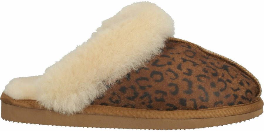 SHEPHERD OF SWEDEN Jessica slippers Dames Sloffen Bruin Leopard - Foto 4