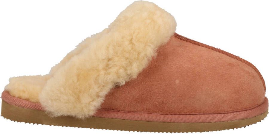 Shepherd Comfortabele Nubuck Leren Pantoffels met Echte Lamsvacht Voering Brown Dames - Foto 5