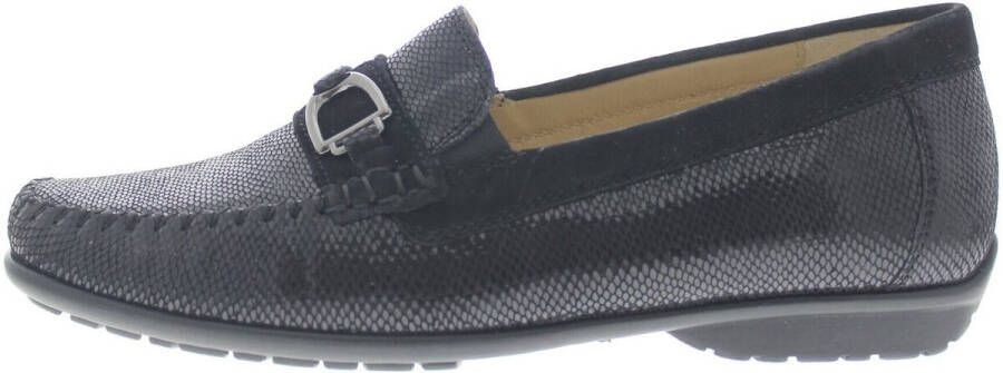 Sioux Instapper Cortizia-723-H Zwart Reptielprint Suède Verwisselbaar Voetbed Wijdte H - Foto 4