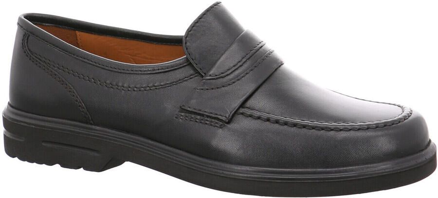 SIOUX Huisschoen 'Slipper Herren 28950 Echtleder in schwarz' zwart