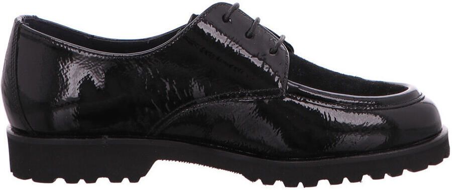 Sioux 41511 749 H Veterschoenen Zwart Lak en Suede Dames Zwart