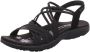 Skechers Reggae Slim Sunnyside 163185-BBK Vrouwen Zwart Sandalen - Thumbnail 3