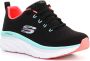 Skechers D'Lux Walker Fresh Finesse 149368-BKMN Vrouwen Zwart Sneakers Sportschoenen - Thumbnail 3