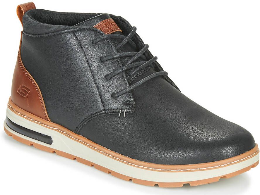 Skechers Evenston Renli leren veterschoenen zwart bruin - Foto 8