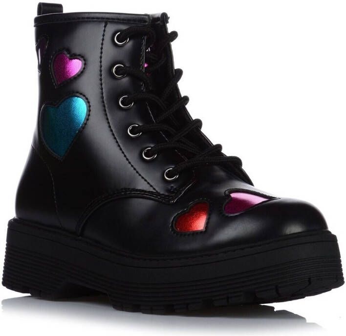 Skechers Gravlen Hi Metallic Heart Meisjes Laarzen Zwart - Foto 7