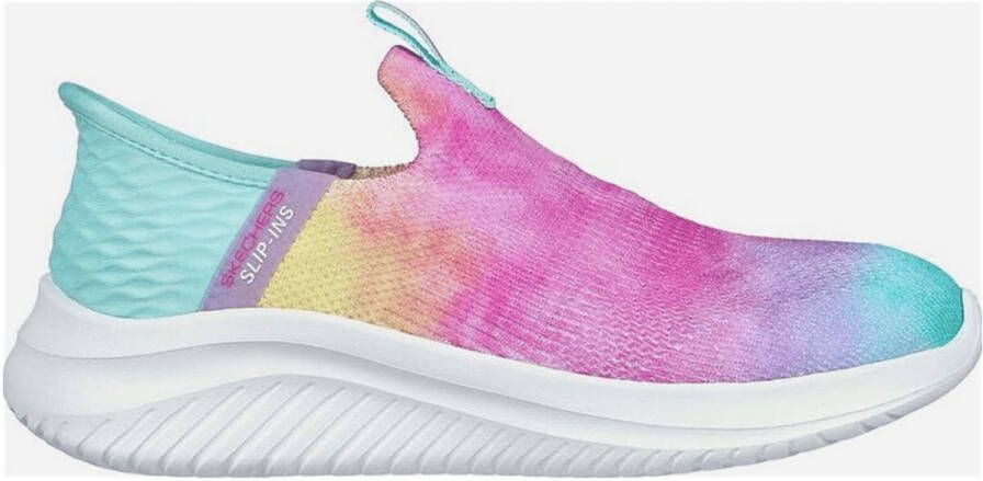 Skechers Pastel Clouds slip-on sneakers roze blauw geel Meisjes Textiel 31 - Foto 6