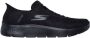 Skechers Go Walk Flex Smooth Motion Heren Instappers Zwart - Thumbnail 3