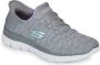 Skechers Stijlvolle Synthetisch Leren Sneakers Grijs Dames - Thumbnail 2