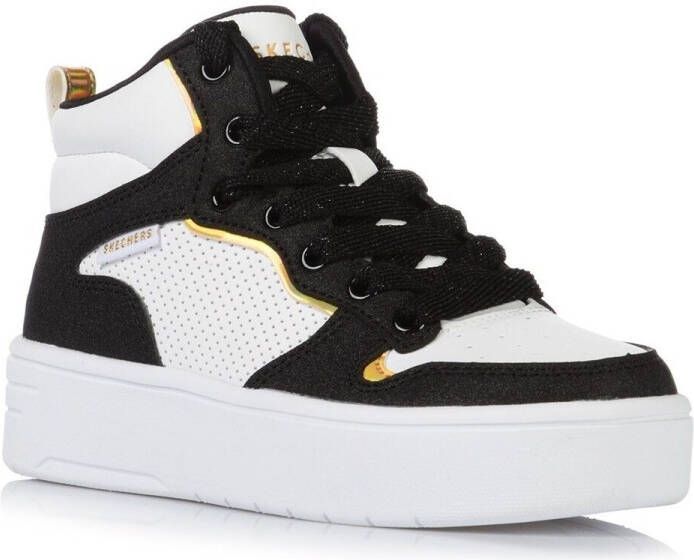 Skechers Court High Shine Kicks 310192L WBK Wit Zwart - Foto 2