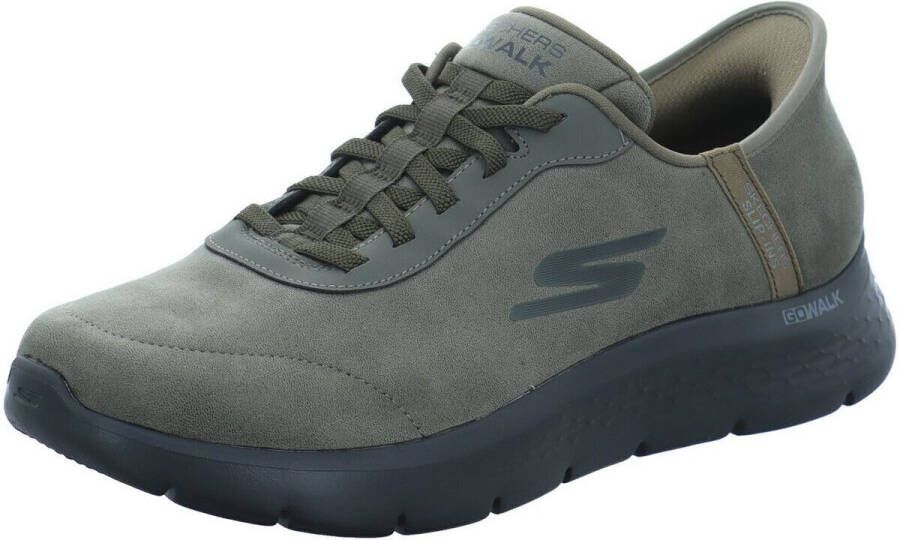 Skechers Go Walk Flex Hands Free Slip-In heren sneaker Kaki - Foto 3