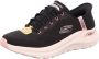 Skechers Arch Fit 2.0 Hands-Free Slip-in dames sneaker Zwart multi - Thumbnail 2