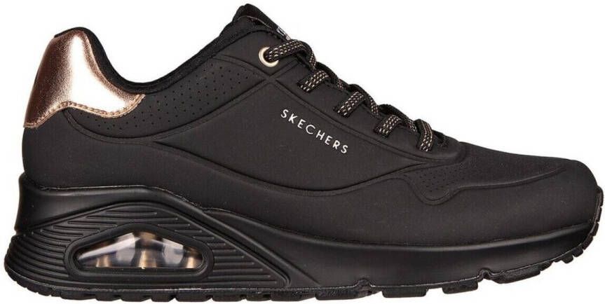 Skechers Uno Shimmer Away 155196 BBK Vrouwen Zwart Sneakers - Foto 6