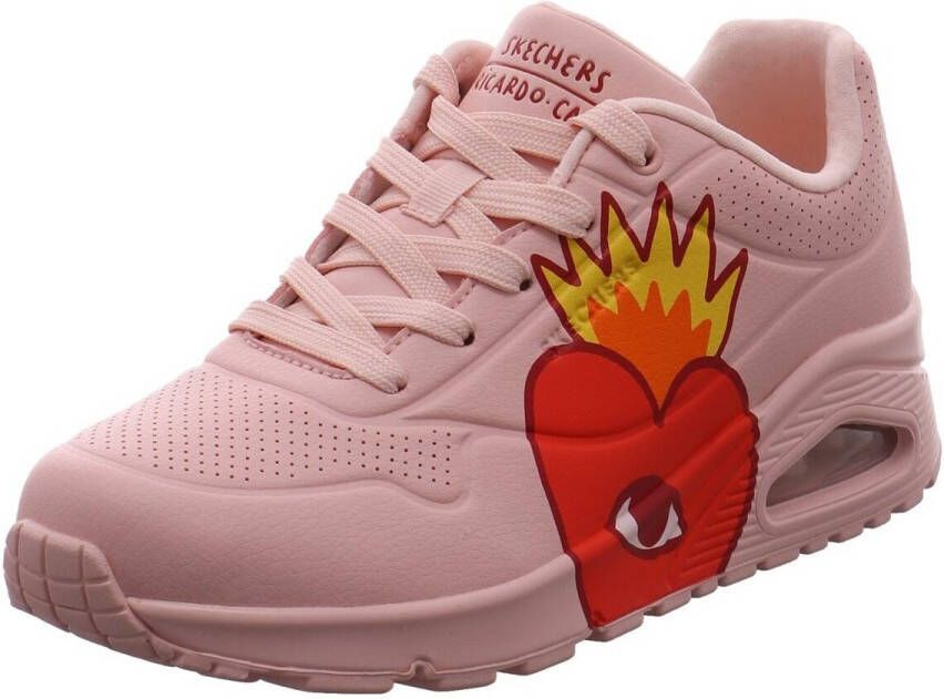 Skechers UNO FLAMING HEART dames sneaker schoenen 177956 PKMT roze - Foto 2