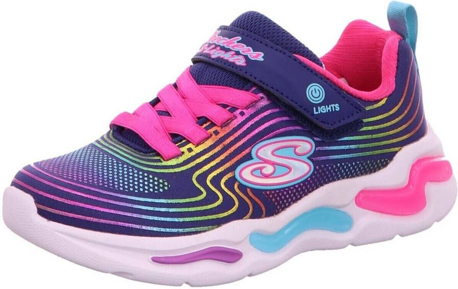 Skechers S Lights: Wavy Beams 302338N-NVMT voor Marineblauw Sneakers Sportschoenen - Foto 5