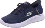 Skechers Go Walk Flex New World Heren Instappers Donkerblauw;Lime - Thumbnail 3
