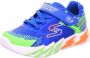 Skechers Kinder S Lights FLEX-GLOW BOLT unisex sneaker 400138L blauw - Thumbnail 8
