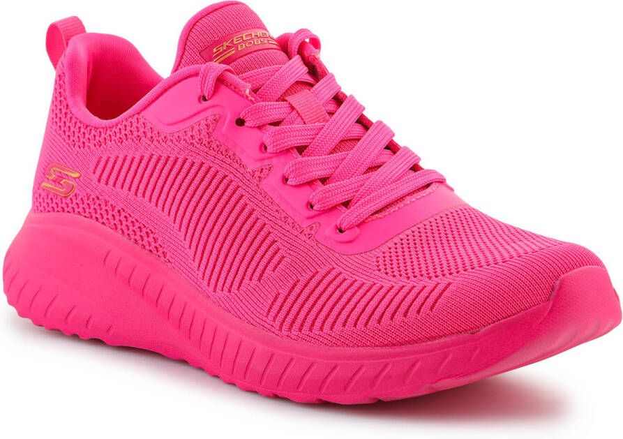 Skechers Sneakers BOBS SQUAD CHAOS-COOL RYTHMS brei sneakers veterschoen in vegan uitvoering