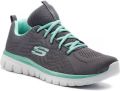 Skechers Sneakers Graceful Get Connected Vrijetijdsschoen lage schoen veterschoen geschikt voor de wasmachine - Grijs