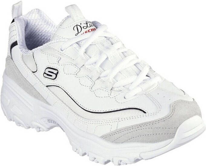 Skechers D'Lites New Heat Dames Sneakers Wit Zwart - Foto 5
