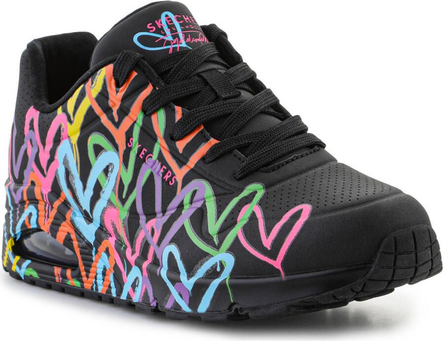 Skechers Sneakers UNO HIGHLIGHT LOVE vrijetijdsschoen lage schoen veterschoen met hartjes-print - Foto 14