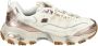 Skechers D'Lites-Vintage Vision Dames Sneakers Crème Goud - Thumbnail 7