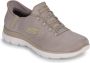 Skechers Slip-ins Summits dames sneakers beige Extra comfort Memory Foam - Thumbnail 4