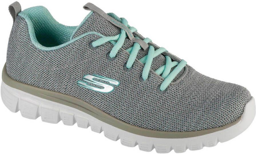 Skechers Lage Sneakers Twisted Fortune 12614-GYMN Gray Mint