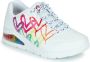 Skechers JGoldcrown Uno 2 Floating Love Sneaker Dames Wit Multi - Thumbnail 3