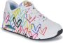 Skechers Sneakers met sleehak UNO-SPREAD THE LOVE Vrijetijdsschoen lage schoen veterschoen met coole graffiti-print - Thumbnail 4