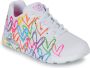 Skechers Sneakers UNO HIGHLIGHT LOVE vrijetijdsschoen lage schoen veterschoen met hartjes-print - Thumbnail 4