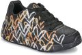 Skechers Uno Lite sneakers zwart Meisjes Imitatieleer All over print 29 - Zwart