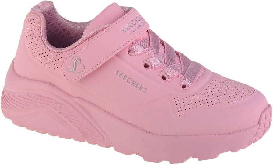 Skechers Uno Lite Roze Sneakers Klittenband Meisjes