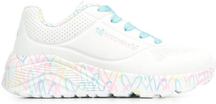 Skechers Uno Lite Lovely Lite 314976L WPTQ Wit Turqoise