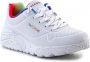 Skechers Uno Lite Rainbow Speckle 310456L-WMLT voor meisje Wit Sneakers Sportschoenen - Thumbnail 9