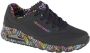 Skechers Sneakers met sleehak UNO-LOVING LOVE Vrijetijdsschoen lage schoen veterschoen met coole graffiti-print - Thumbnail 4