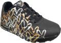 Skechers Lage Sneakers Uno metallic love - Zwart